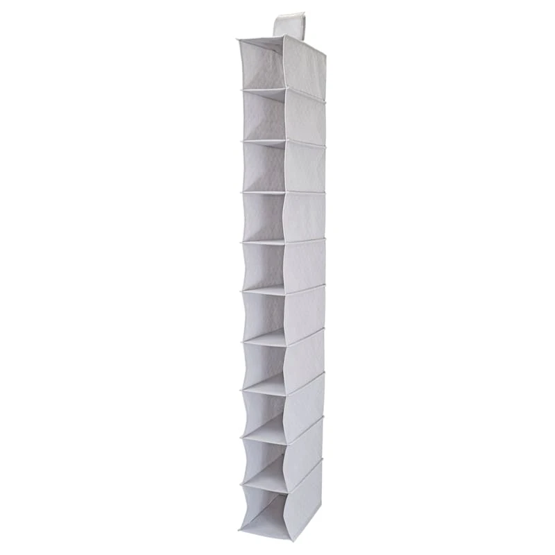 10-Shelf Hanging Closet Organizer, Grey 3 10-Shelf Hanging Closet Organizer, Grey
