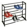 12-Pair Standing Shoe Rack, Black 1 12-Pair Standing Shoe Rack, Black -Furniture Series Store 12 pair standing shoe rack black