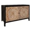2-Door Carved Black Long Cabinet -Furniture Series Store 2 door carved black long cabinet