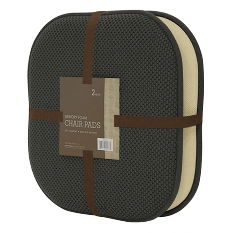 2-Pack Grey Memory Foam Chair Pads 3 2-Pack Grey Memory Foam Chair Pads