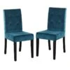 2-Pack Madden Teal Velvet Dining Chair 1 2-Pack Madden Teal Velvet Dining Chair -Furniture Series Store 2 pack madden teal velvet dining chair