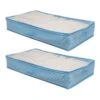 2-Pack Under The Bed Organizer, Blue -Furniture Series Store 2 pack under the bed organizer blue