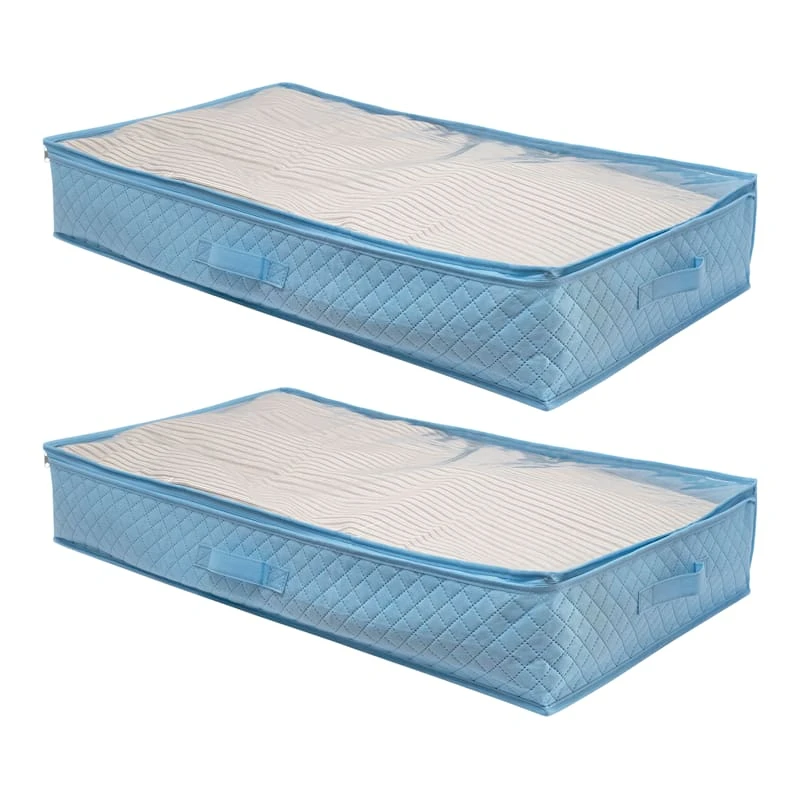 2-Pack Under The Bed Organizer, Blue 3 2-Pack Under The Bed Organizer, Blue