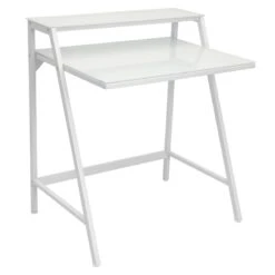2-Tier Lola Desk, White