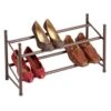 2-Tier Standing Shoe Rack, Bronze 1 2-Tier Standing Shoe Rack, Bronze -Furniture Series Store 2 tier standing shoe rack bronze