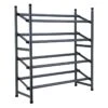 2-Tier Standing Shoe Rack, Gunmetal -Furniture Series Store 2 tier standing shoe rack gunmetal