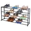 20-Pair Standing Shoe Rack, Bronze 1 20-Pair Standing Shoe Rack, Bronze -Furniture Series Store 20 pair standing shoe rack bronze