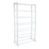 21-Pair Standing Shoe Rack, White -Furniture Series Store 21 pair standing shoe rack white