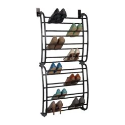 24-Pair Over The Door Shoe Organizer, Bronze