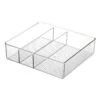 3-Section Clear Drawer Storage Bin -Furniture Series Store 3 section clear drawer storage bin