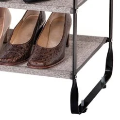 3-Tier Heavy Duty Shoe Rack, Grey 11 3-Tier Heavy Duty Shoe Rack, Grey -Furniture Series Store 3 tier heavy duty shoe rack grey 3