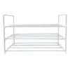 3-Tier Metal Shoe Rack, White