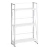 3-Tier Vienna Folding Bookshelf, White -Furniture Series Store 3 tier vienna folding bookshelf white