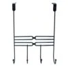 4-Hook Beauty Over The Door Hanger, Metro Black -Furniture Series Store 4 hook beauty over the door hanger metro black