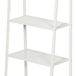 4-Tier Metal Rack, White 7 4-Tier Metal Rack, White -Furniture Series Store 4 tier metal rack white 2