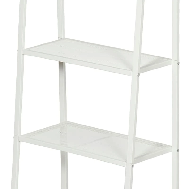 4-Tier Metal Rack, White 5 4-Tier Metal Rack, White - Image 3