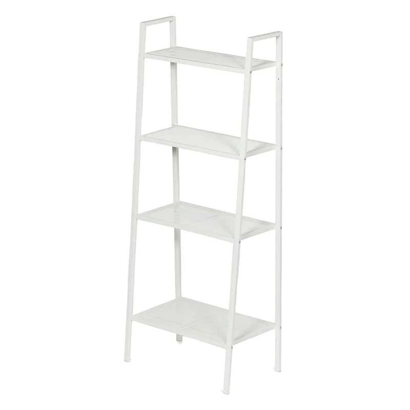 4-Tier Metal Rack, White 3 4-Tier Metal Rack, White