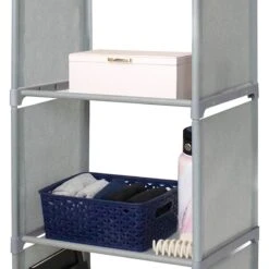 4-Tier Shelves, Grey -Furniture Series Store 4 tier shelves grey 1
