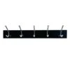 5-Hook Modern Wall Hanger, Espresso