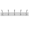 5-Hook Modern Wall Hanger, White -Furniture Series Store 5 hook modern wall hanger white