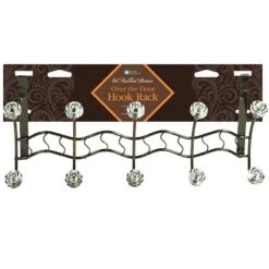 5-Hook Over The Door Hanger, Bronze -Furniture Series Store 5 hook over the door hanger bronze 1