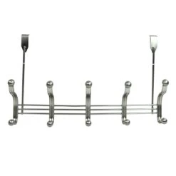 5-Hook Over The Door Hanger, Nickel