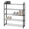 5-Tier Metal Shoe Rack, Black 1 5-Tier Metal Shoe Rack, Black -Furniture Series Store 5 tier metal shoe rack black