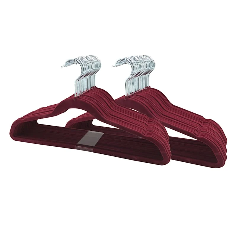 50-Pack Velvet Suit Hangers, Fuchsia 4 50-Pack Velvet Suit Hangers, Fuchsia - Image 2