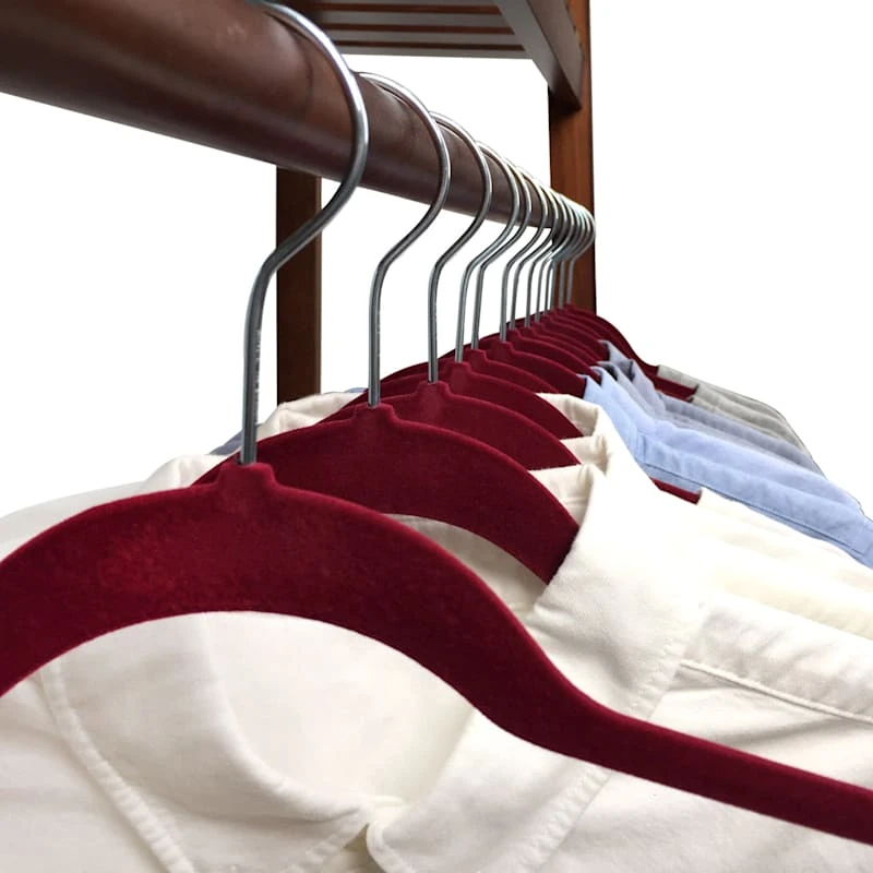 50-Pack Velvet Suit Hangers, Fuchsia 7 50-Pack Velvet Suit Hangers, Fuchsia - Image 5