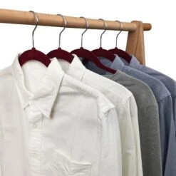 50-Pack Velvet Suit Hangers, Fuchsia 14 50-Pack Velvet Suit Hangers, Fuchsia -Furniture Series Store 50 pack velvet suit hangers fuchsia 5