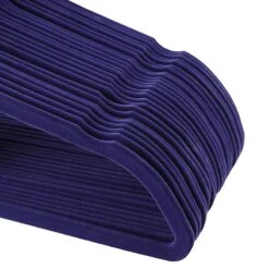 50-Pack Velvet Suit Hangers, Navy Blue -Furniture Series Store 50 pack velvet suit hangers navy blue 2