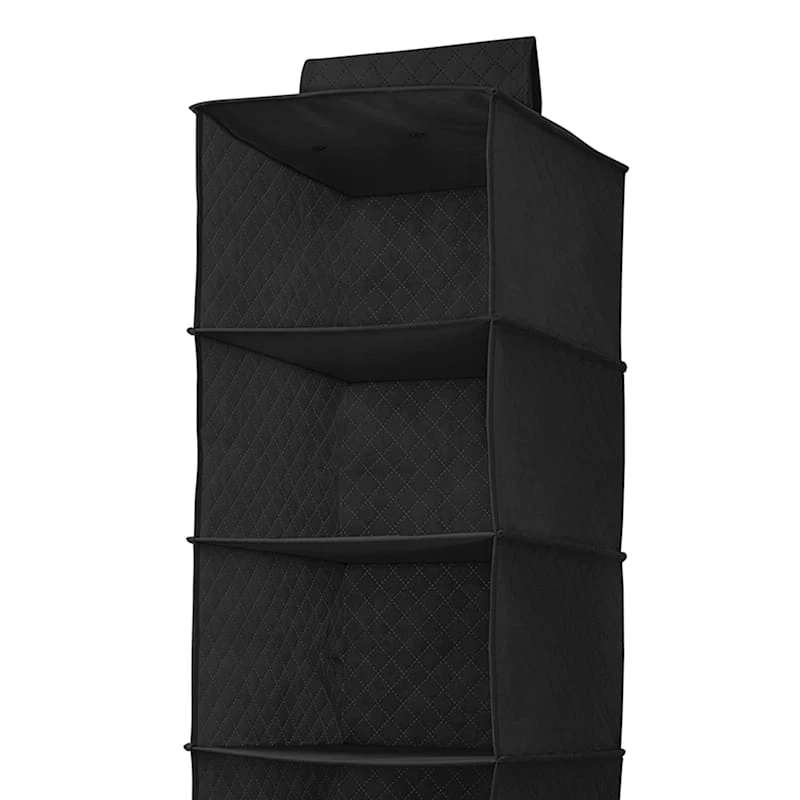 6-Shelf Hanging Sweater Organizer, Black 4 6-Shelf Hanging Sweater Organizer, Black - Image 2