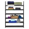 6-Tier Metal Shoe Rack Black 2 6-Tier Metal Shoe Rack Black -Furniture Series Store 6 tier metal shoe rack black