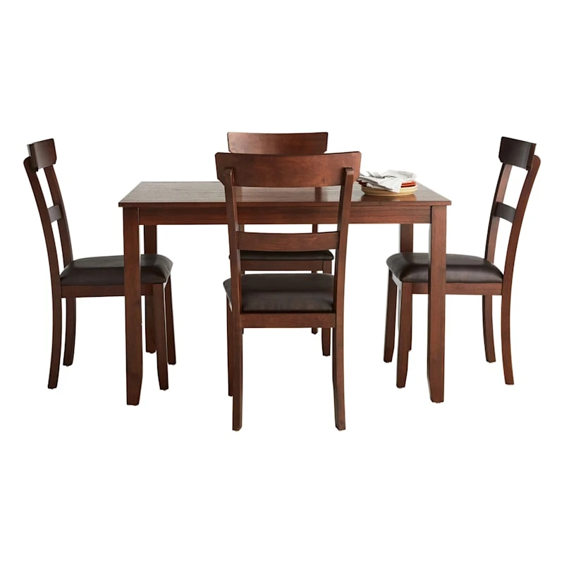 Anderson 5-Piece Dining Set, Walnut 4 Anderson 5-Piece Dining Set, Walnut - Image 2
