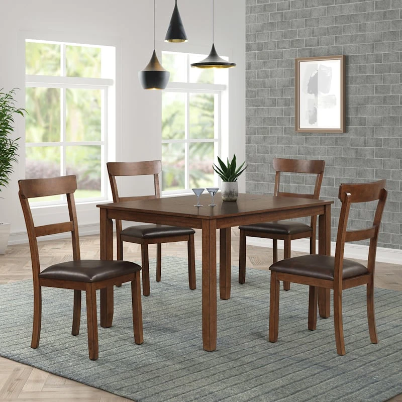 Anderson 5-Piece Dining Set, Walnut 11 Anderson 5-Piece Dining Set, Walnut - Image 9