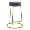 Ann Grey Velvet Counter Stool With Gold Base -Furniture Series Store ann grey velvet counter stool with gold base