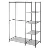 Black Steel Double Rod Closet, 68x45.5 2 Black Steel Double Rod Closet, 68x45.5 -Furniture Series Store black steel double rod closet 68x45.5