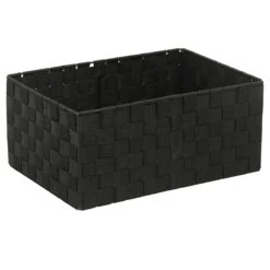 Black Weave Under The Bed Storage Basket, Large