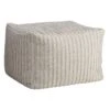 Bubble Dot Striped Pouf, Silver Birch -Furniture Series Store bubble dot striped pouf silver birch