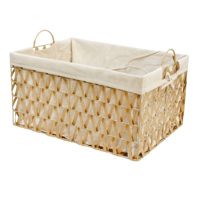Chevy Natural Rectangle Storage Basket, Large 3 Chevy Natural Rectangle Storage Basket, Large