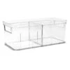 Clear Storage Bin With Divider, Small 1 Clear Storage Bin With Divider, Small -Furniture Series Store clear storage bin with divider small