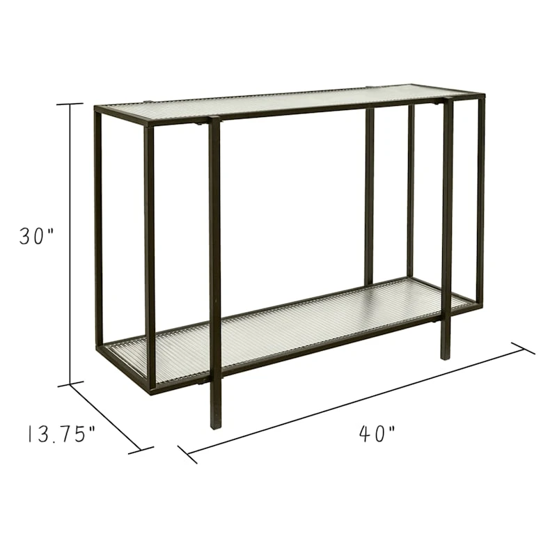 Crosby St Cooper Metal Console Table, Black 6 Crosby St Cooper Metal Console Table, Black - Image 4
