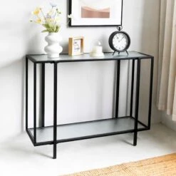 Crosby St Cooper Metal Console Table, Black 12 Crosby St Cooper Metal Console Table, Black -Furniture Series Store crosby st cooper metal console table black 4
