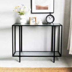 Crosby St Cooper Metal Console Table, Black 13 Crosby St Cooper Metal Console Table, Black -Furniture Series Store crosby st cooper metal console table black 5