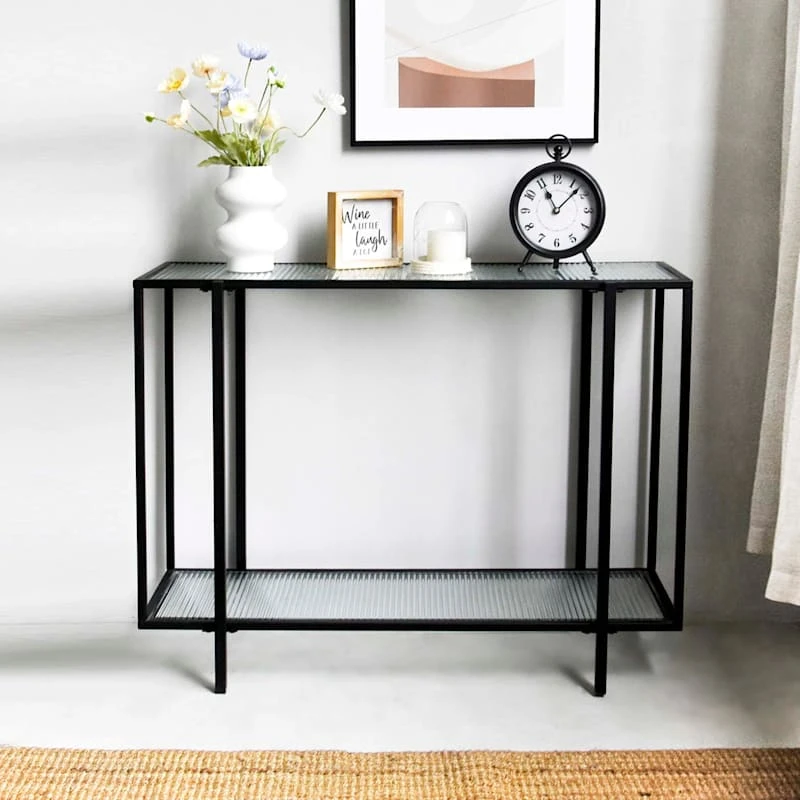 Crosby St Cooper Metal Console Table, Black 8 Crosby St Cooper Metal Console Table, Black - Image 6