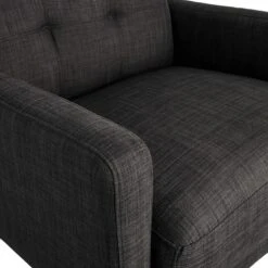 Crosby St Hadley Tufted Back Accent Chair, Charcoal Grey -Furniture Series Store crosby st hadley tufted back accent chair charcoal grey 3