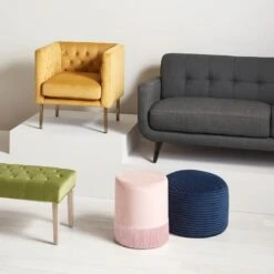 Crosby St Hadley Tufted Back Sofa, Charcoal Grey -Furniture Series Store crosby st hadley tufted back sofa charcoal grey 4