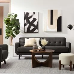 Crosby St Hadley Tufted Back Sofa, Charcoal Grey -Furniture Series Store crosby st hadley tufted back sofa charcoal grey 6