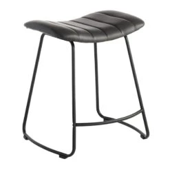 Crosby St Jude Black Backless Counter Stool, 24"