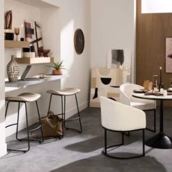 Crosby St Jude Grey Backless Barstool, 30" -Furniture Series Store crosby st jude grey backless barstool 30 4